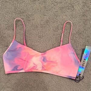 Jolyn Hikari Bikini Top - Pink and Purple